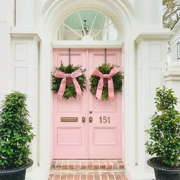 Blush Pink front door